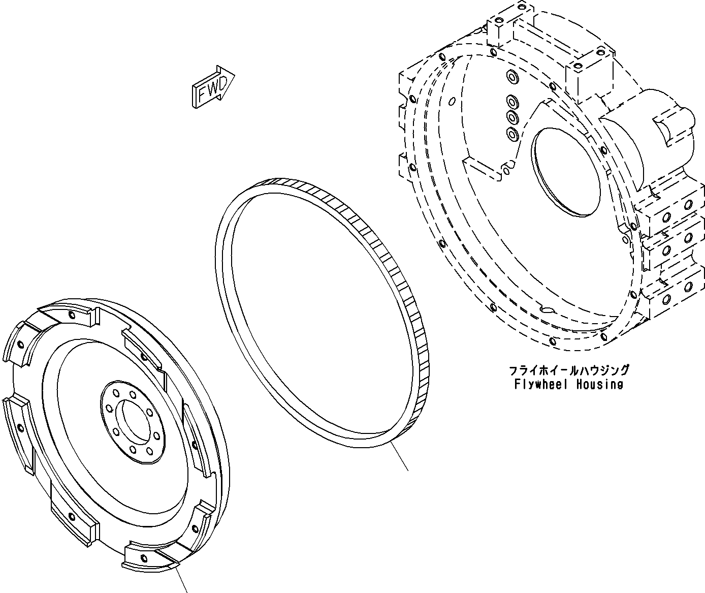 FLYWHEEL ASSEMBLY 6741-31-4100 KOMATSU
