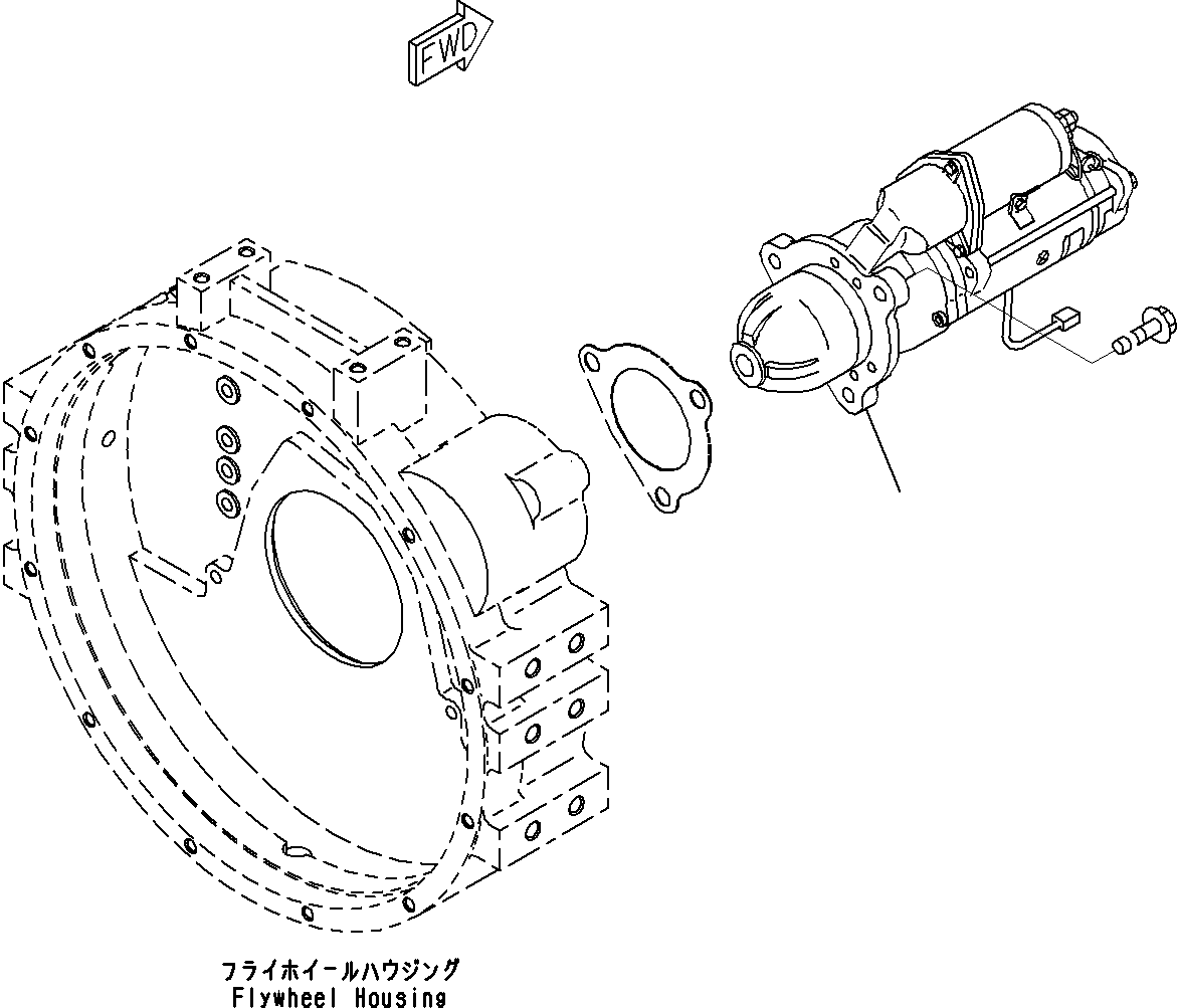 STARTING MOTOR ASS'Y,(7.5KW) 600-863-5711 KOMATSU