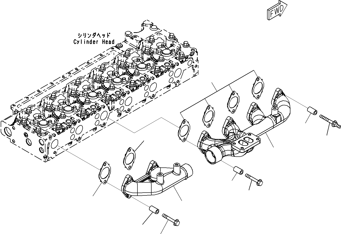 Manifold, Exhaust 396-83-62 KOMATSU
