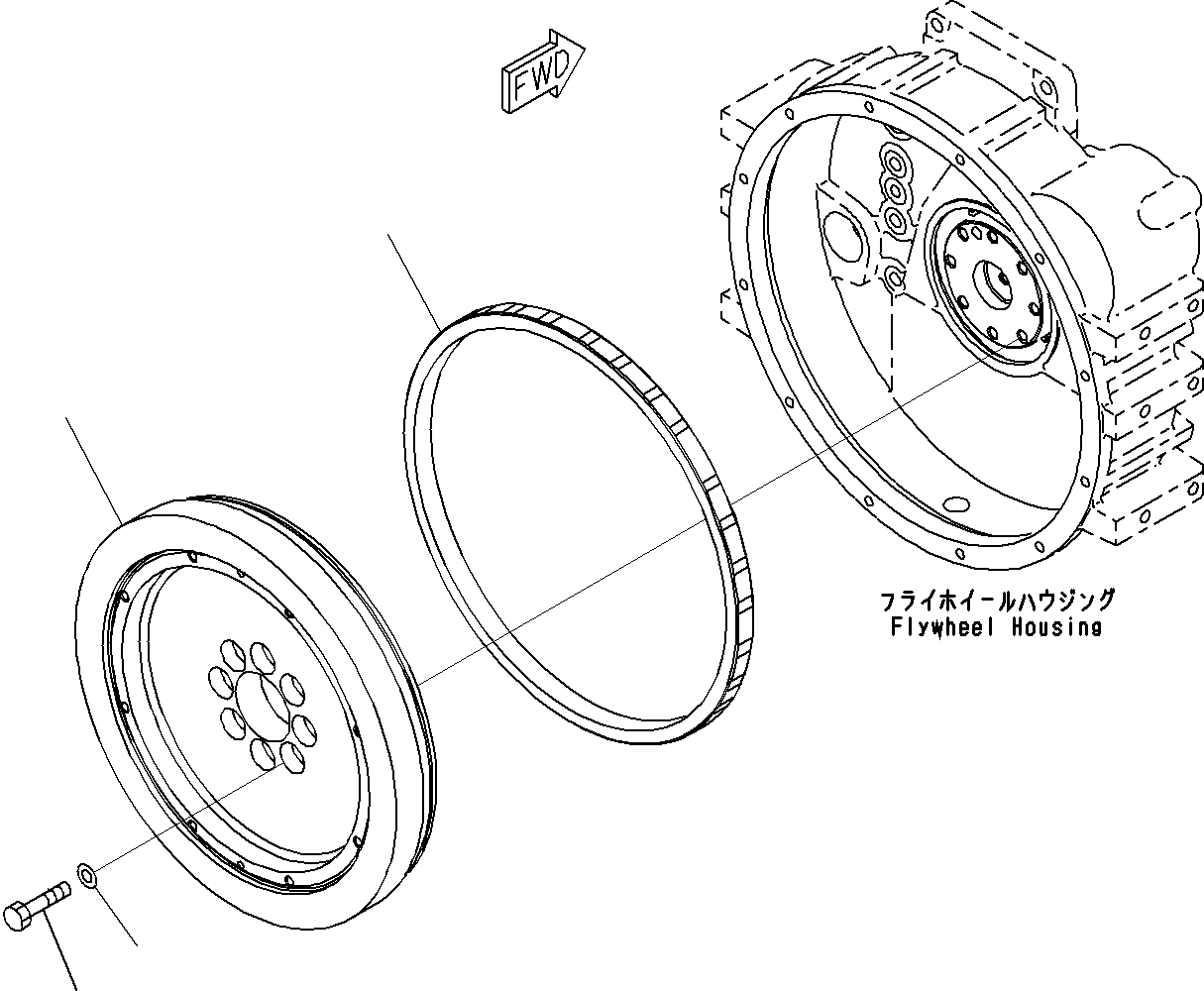 FLYWHEEL ASS'Y 6742-01-5205 KOMATSU
