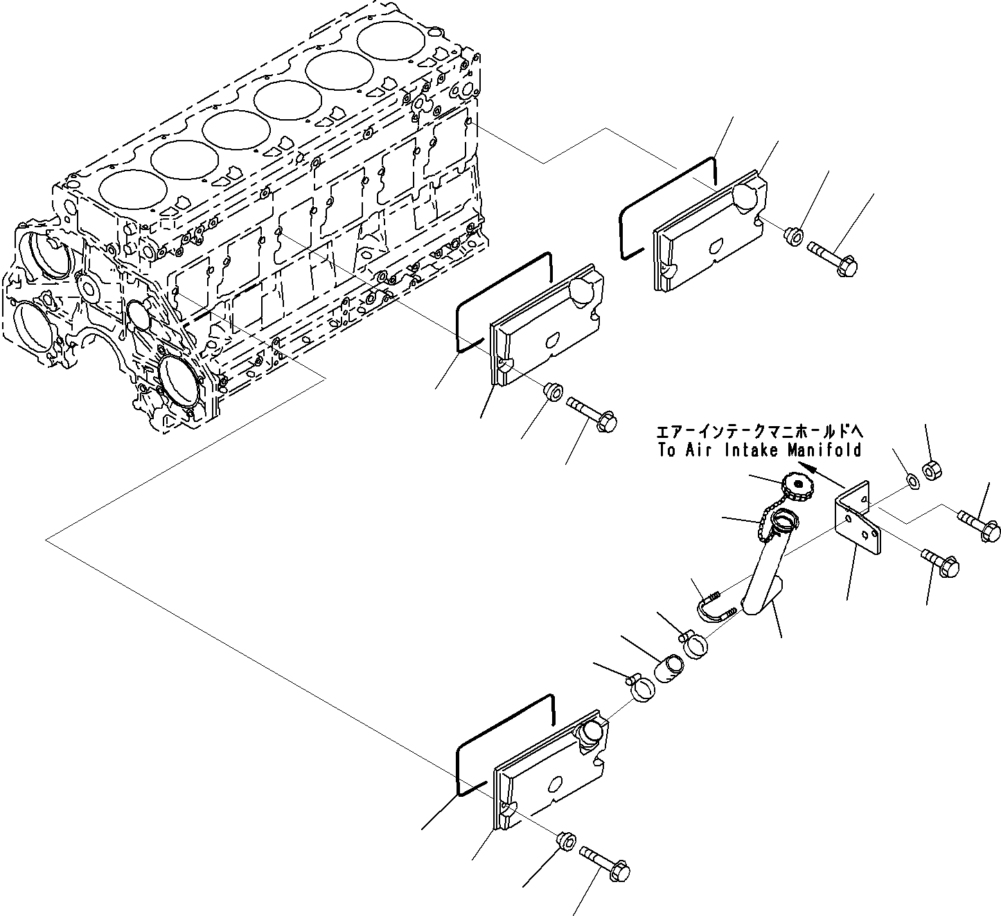 U-образный болт (стремянка) 07283-34346 KOMATSU