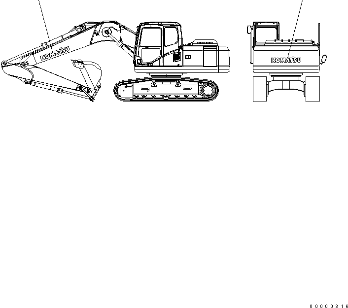 Табличка с логотипом Komatsu 09690-P1120 KOMATSU