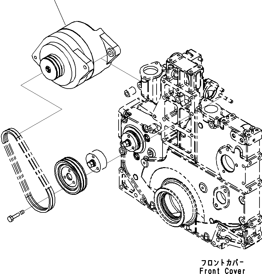 ALTERNATOR A. (90A) 600-825-9110 KOMATSU