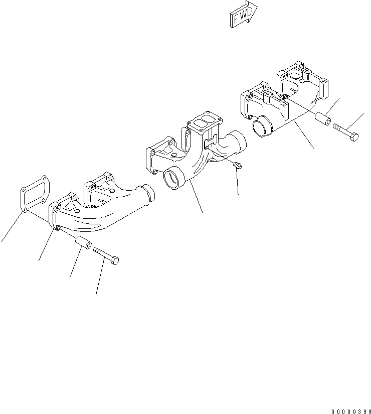 MANIFOLD,EXHAUST¤ FRONT 6162-14-5170 KOMATSU