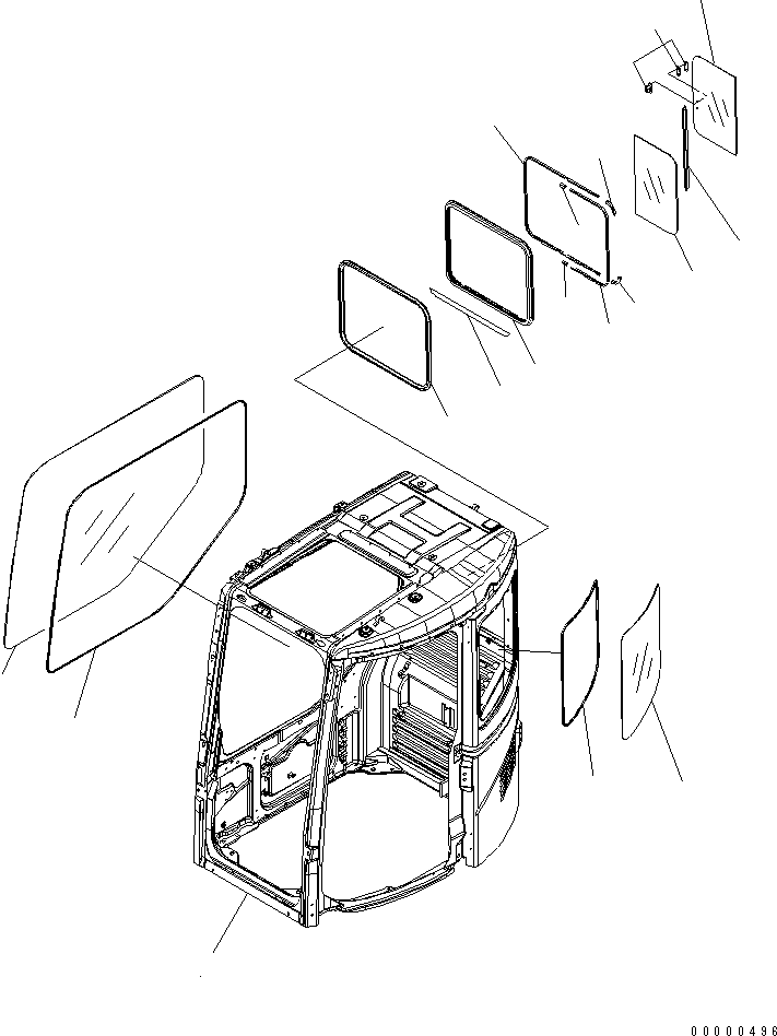 GLASS,OUTER 22B-54-15280 KOMATSU