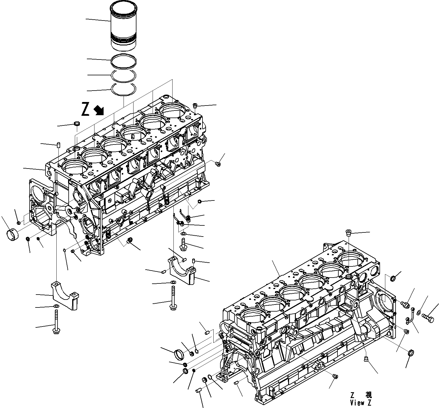 Cylinder Block Assembly 6261-21-1100 KOMATSU