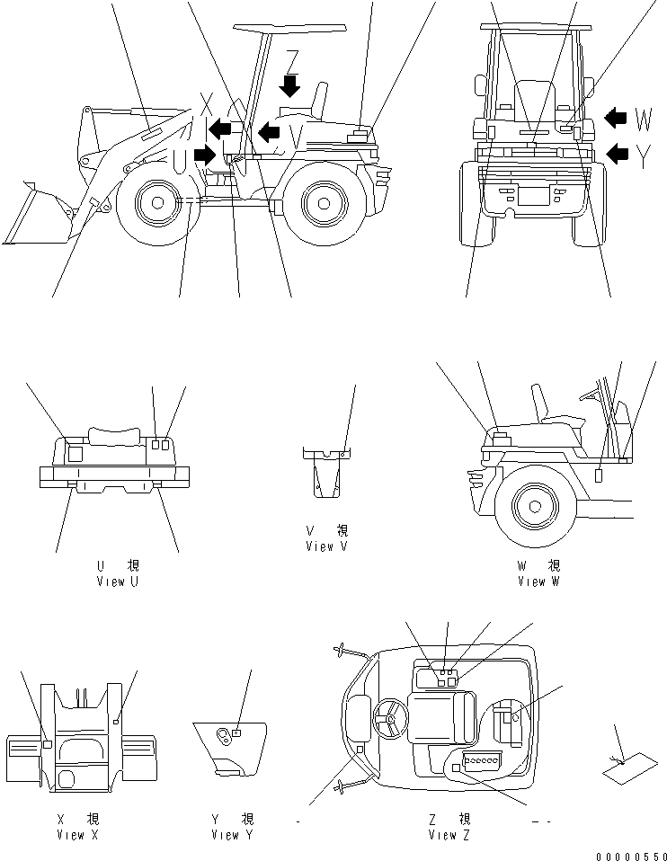 Предупреждающая табличка (прочтите руководство) 09651-A0641 KOMATSU