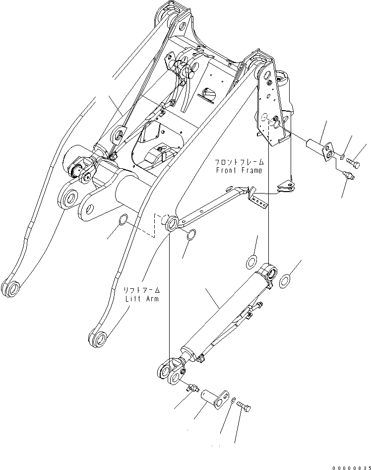 CYLINDER ASS'Y,LIFT 418-63-32101 KOMATSU