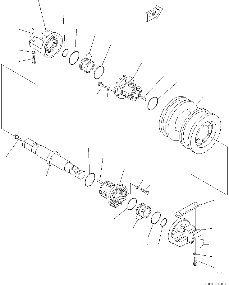 Опорный каток в сборе 154-30-01062 KOMATSU