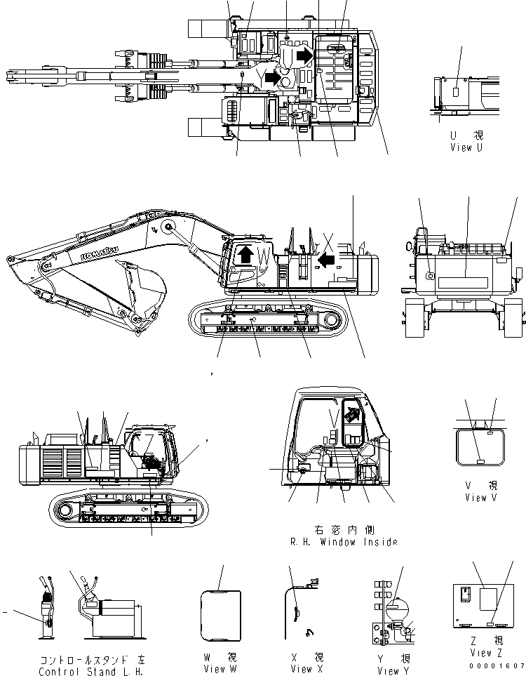 Табличка безопасности 09654-01001 KOMATSU