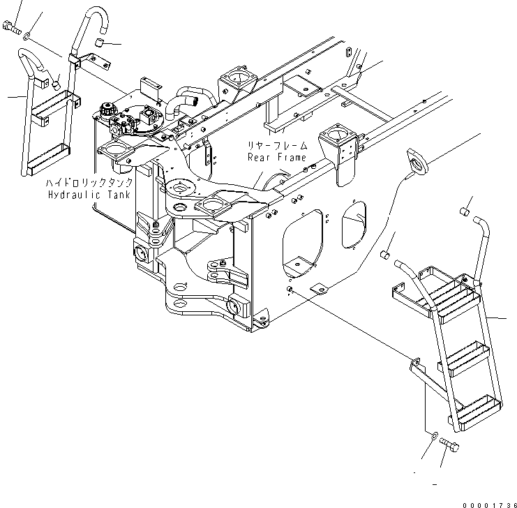 LADDER,L.H. 418-54-35510 KOMATSU