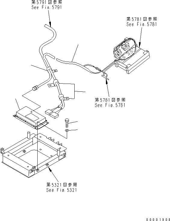 WIRING HARNESS,ORBCOM 561-97-62260 KOMATSU