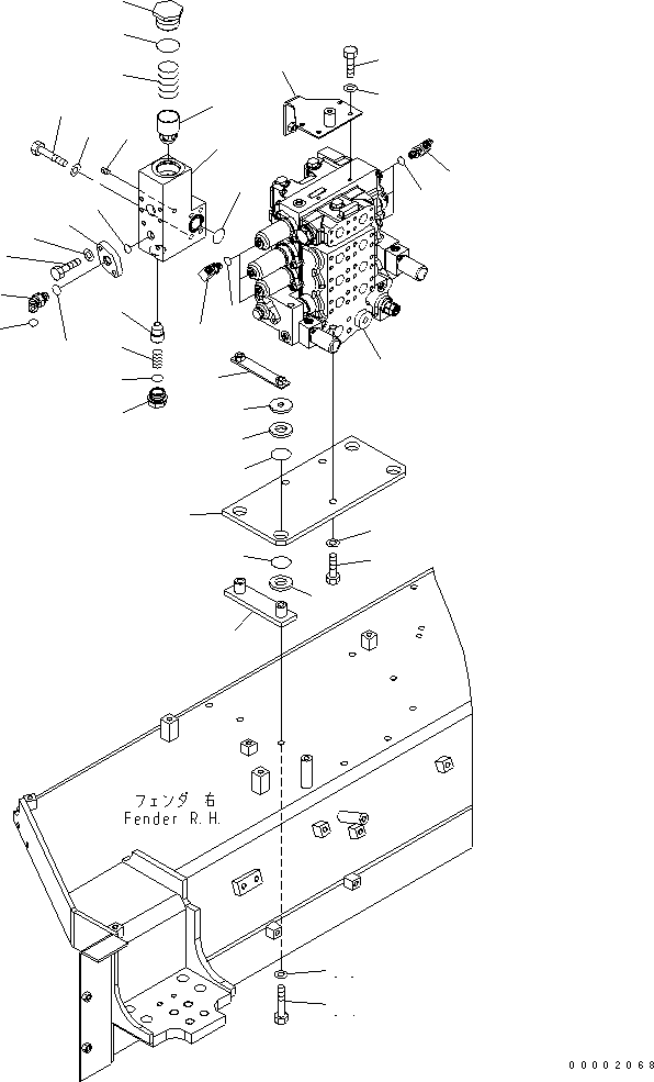 Угольник 02783-10422 KOMATSU