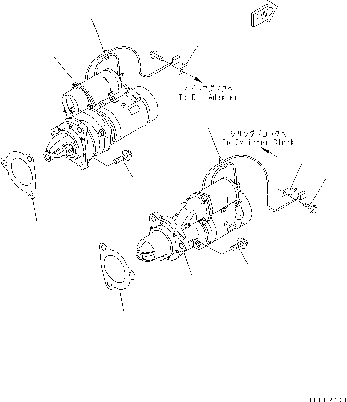 STARTING MOTOR ASS'Y,(11KW) (SEE FIG.A6210-B4C9) (\0\600-813-9340) KOMATSU