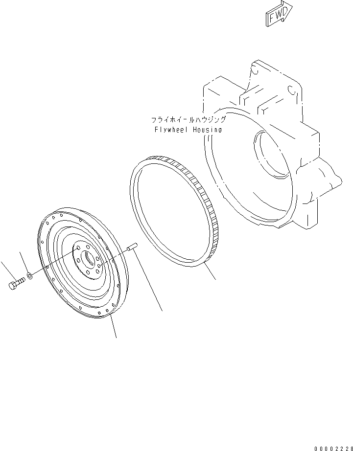 FLYWHEEL A. 6155-31-4640 KOMATSU