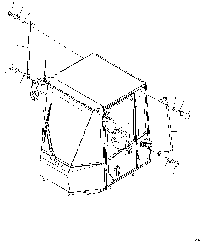HANDRAIL,L.H. 418-926-3741 KOMATSU