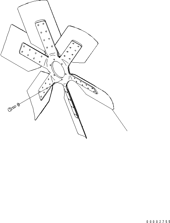 FAN,COOLING 600-643-9530 KOMATSU