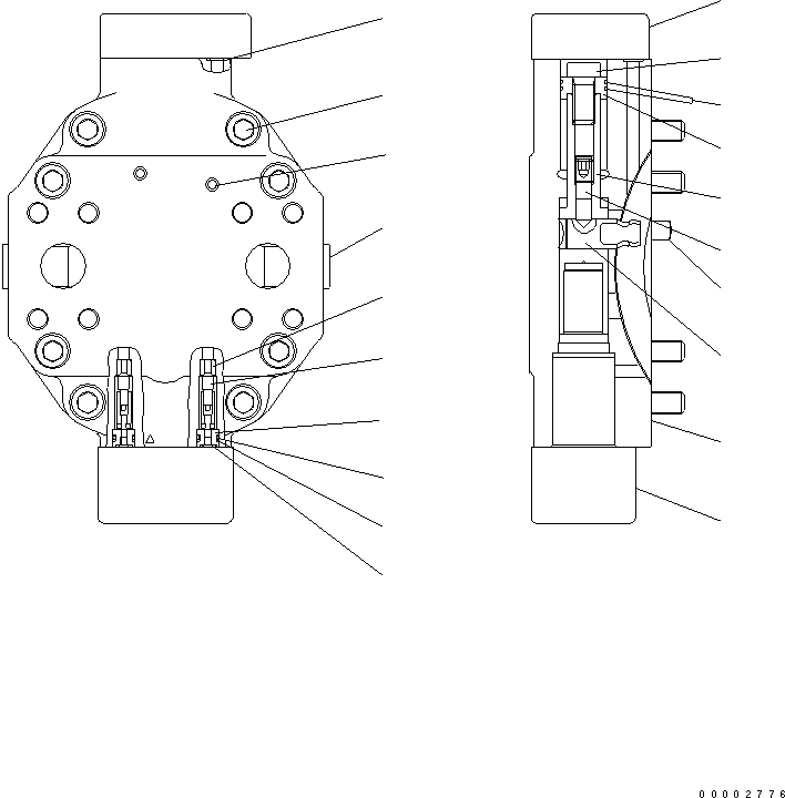 Cover(Transfer,Inner Parts, HST Motor 1) (UC4096037643) KOMATSU