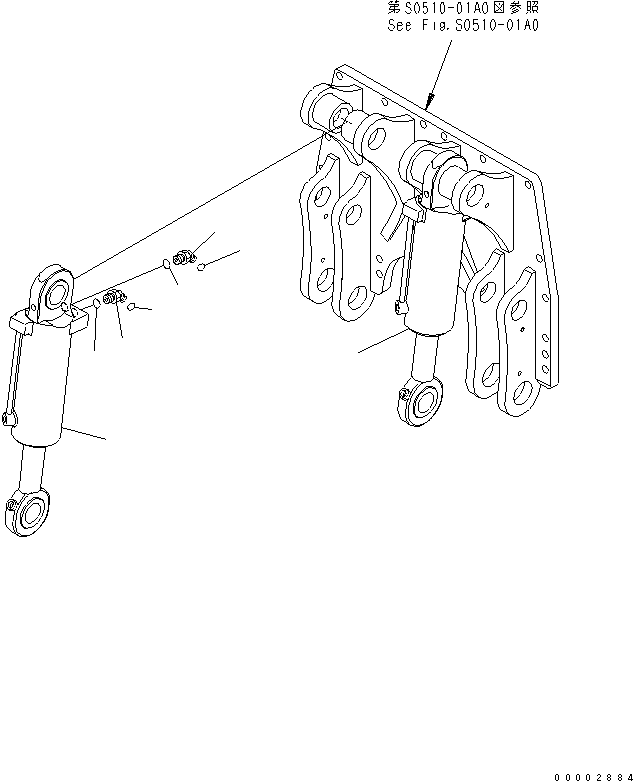 CYLINDER ASS'Y,BLADE (SEE FIG.Y1621-01A0) (20K-61-31111) KOMATSU