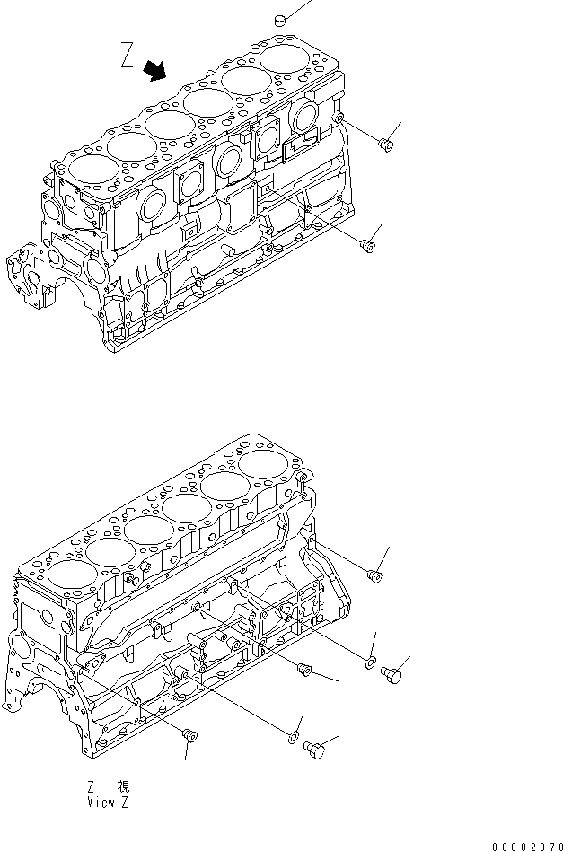 CYLINDER BLOCK A. 6222-21-1101 KOMATSU