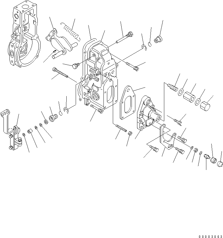 Кронштейн DK154358-7200 KOMATSU