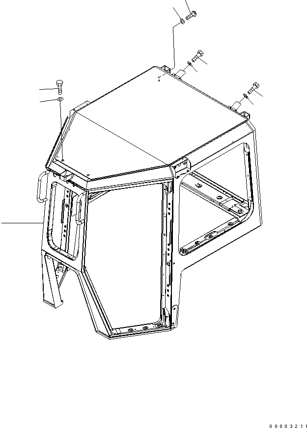Кабина \0\154-960-7710 KOMATSU