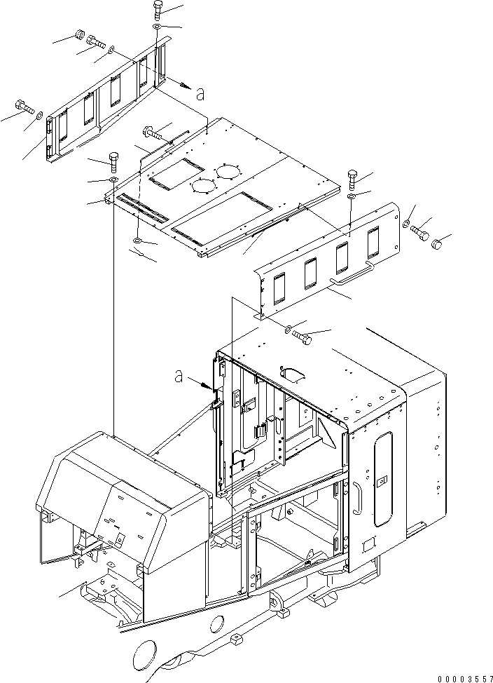 HOOD,R.H. 427-Z90-3232 KOMATSU