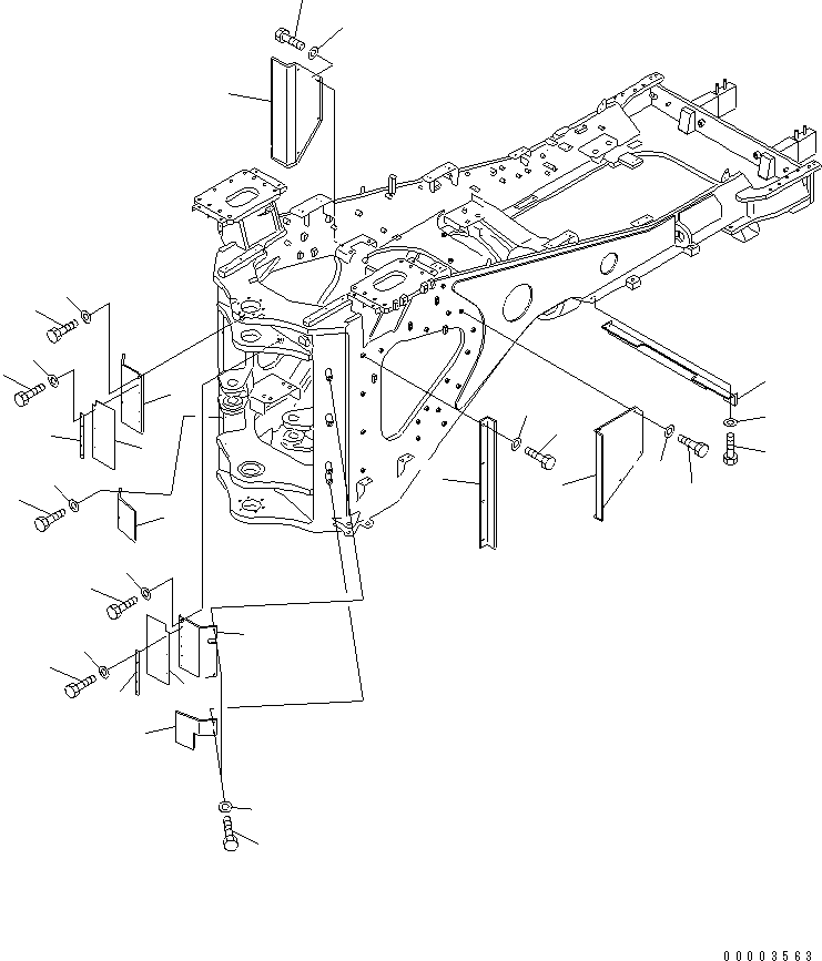 Крышка левая 427-Z90-3480 KOMATSU