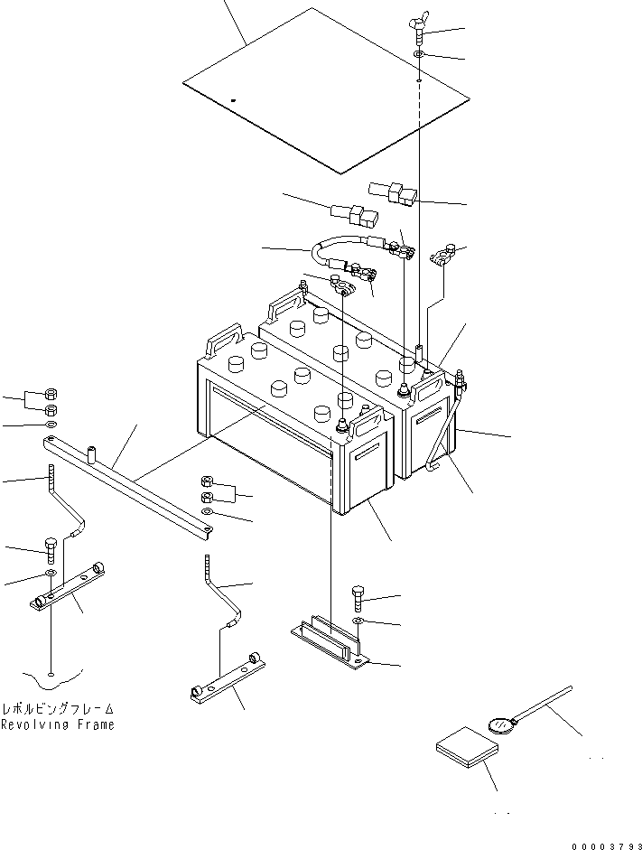 BATTERY, WET(170F51) 08000-3222Y KOMATSU