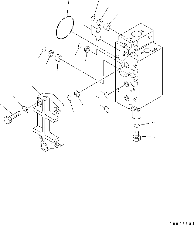 SERVO VALVE SUB A.,REAR (708-25-06840) KOMATSU