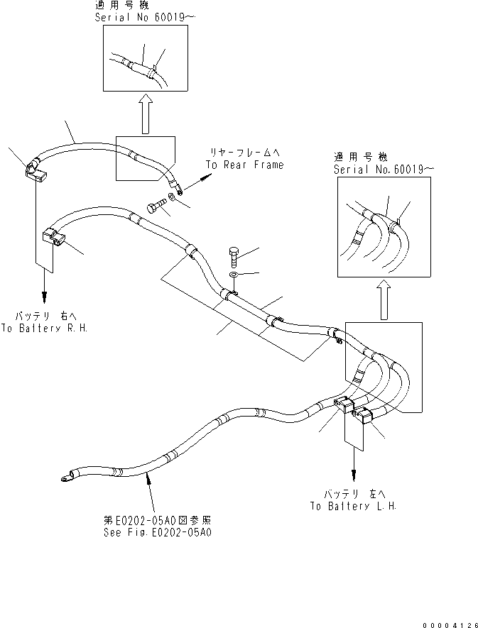 Кабель 08028-AE080 KOMATSU