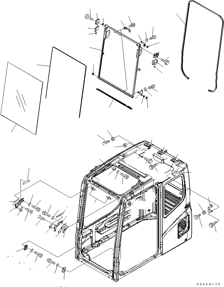 Стекло 20Y-54-51522 KOMATSU