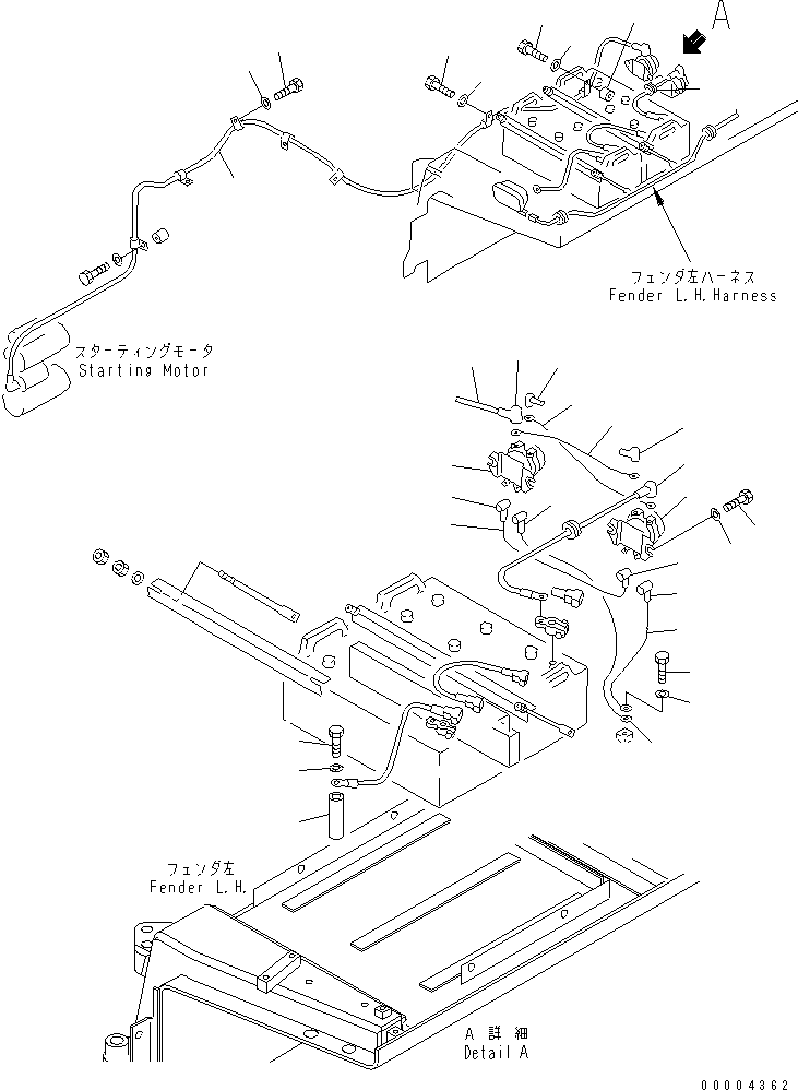 Провод аккумулятора 08028-72020 KOMATSU