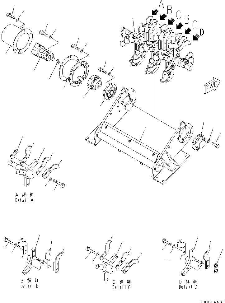 болт с внутренним шестигранником 01252-61240 KOMATSU
