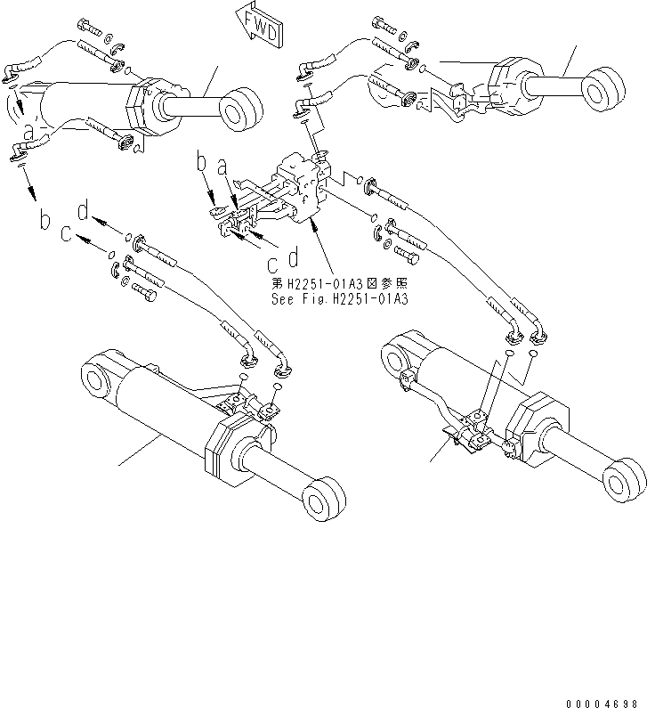 CYLINDER GROUP,(R.H., LIFT) (707-01-XYC30) KOMATSU