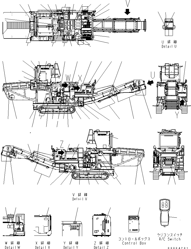 табличка безопасности 09667-A0641 KOMATSU