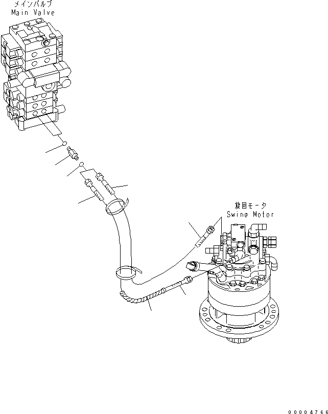 Шланг с торцевым уплотнением 02765-004A5 KOMATSU