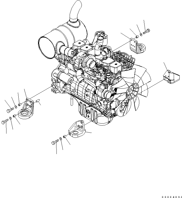Кронштейн левый 22U-01-21340 KOMATSU