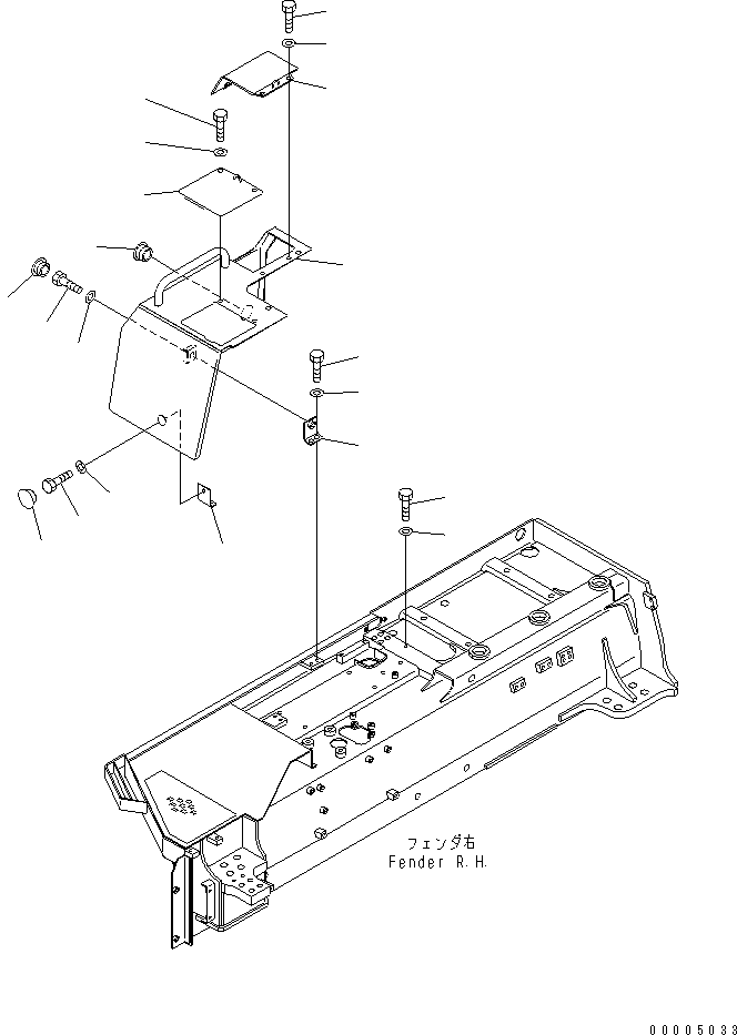 COVER,R.H 17A-54-14211 KOMATSU