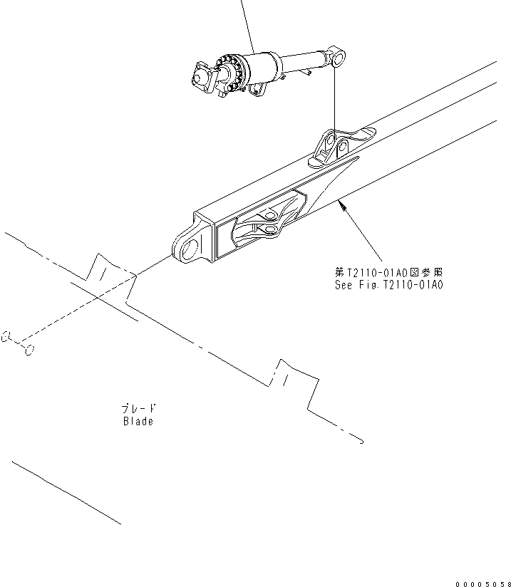TILT CYLINDER ASS'Y,(FOR TILT DOZER) 707-01-0C301 KOMATSU