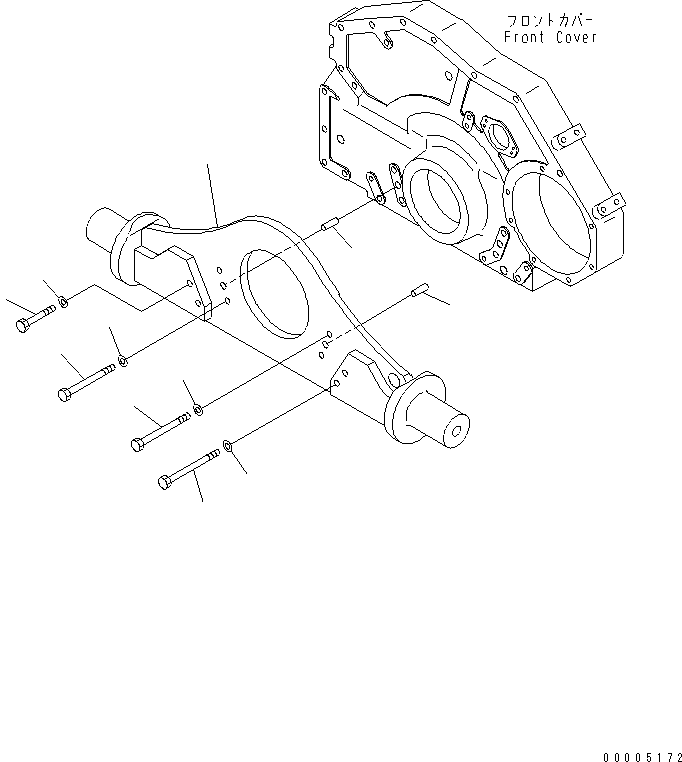 SUPPORT,FRONT 6155-21-6210 KOMATSU