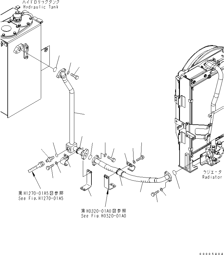 трубка 22U-62-23580 KOMATSU