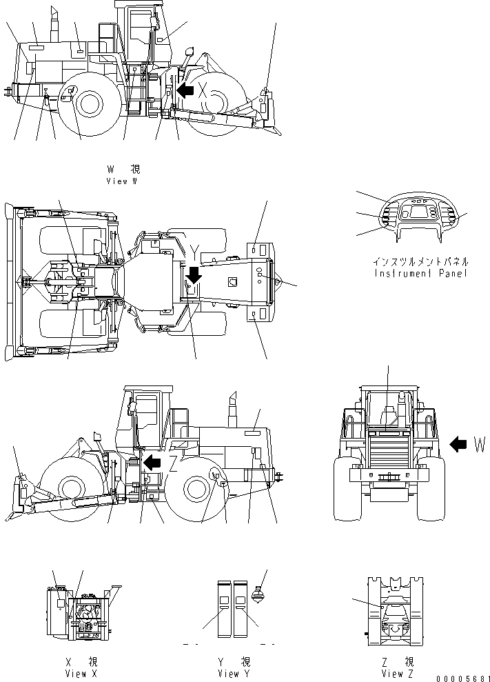 Табличка (опасно, держитесь от машины) 09806-C1683 KOMATSU