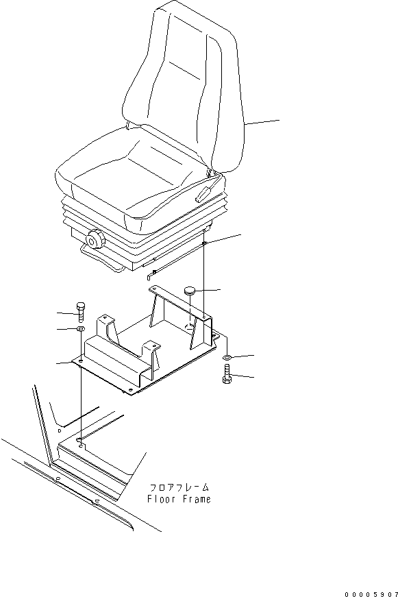 SEAT ASS'Y,FABRIC 14X-57-21100 KOMATSU