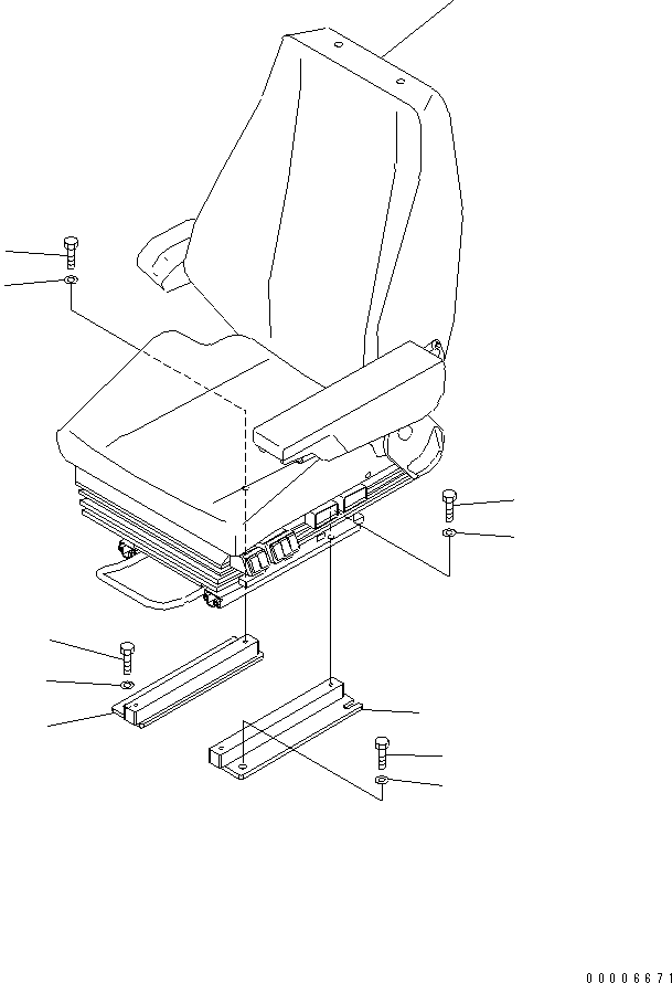 OPERATOR´S SEAT ASSEMBLY 421-960-H330 KOMATSU