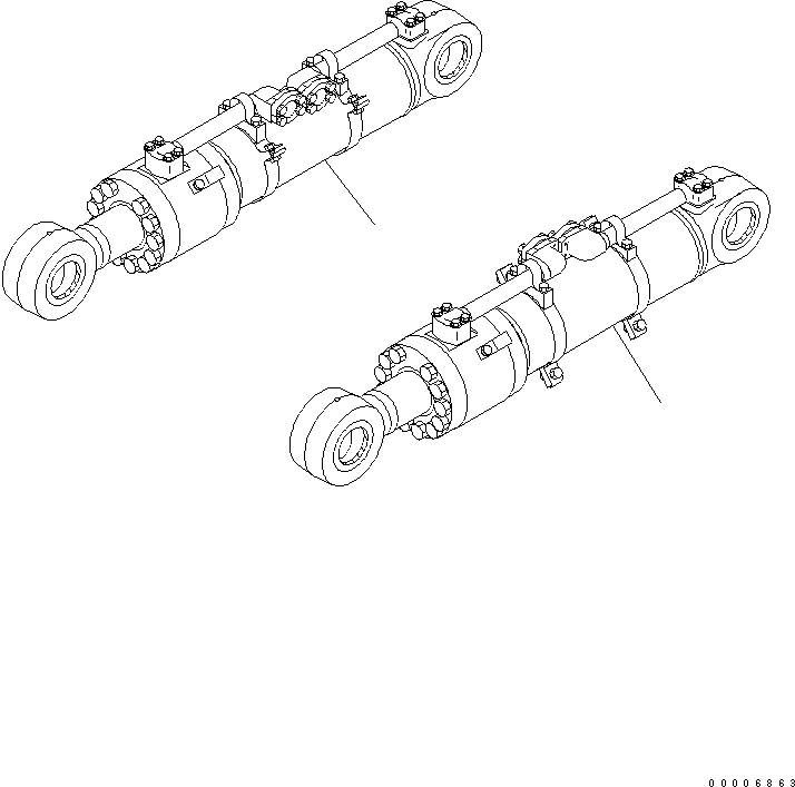Группа цилиндра (\8\707-01-XU340) KOMATSU
