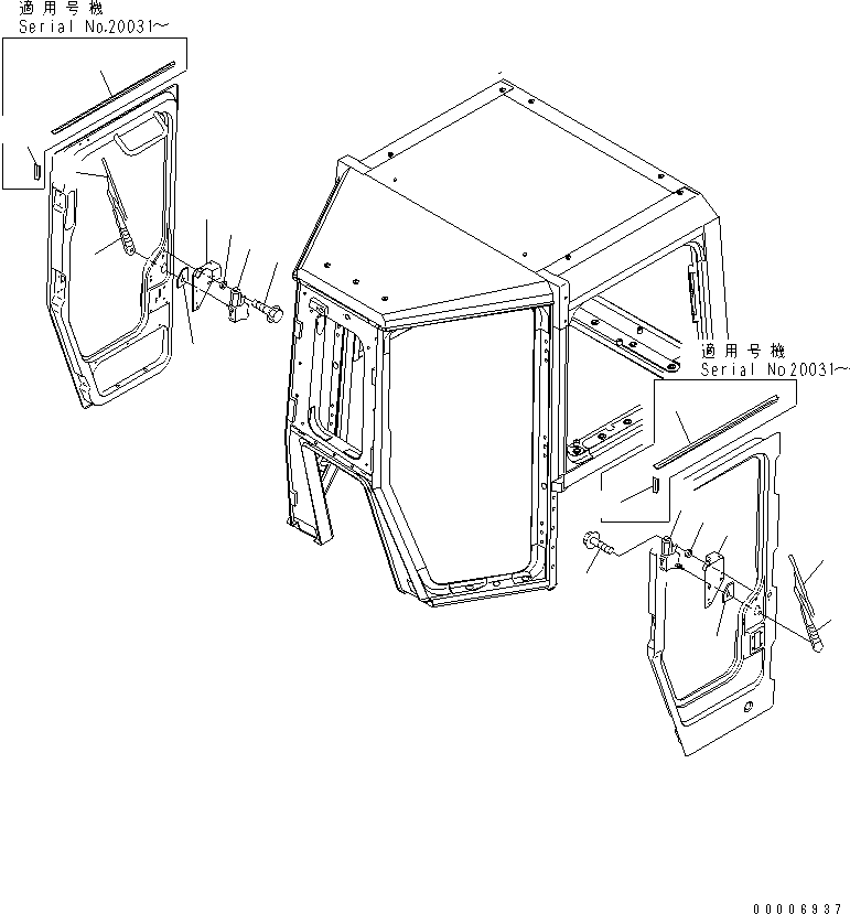 DOOR ASS'Y,L.H. 198-Z11-0070 KOMATSU