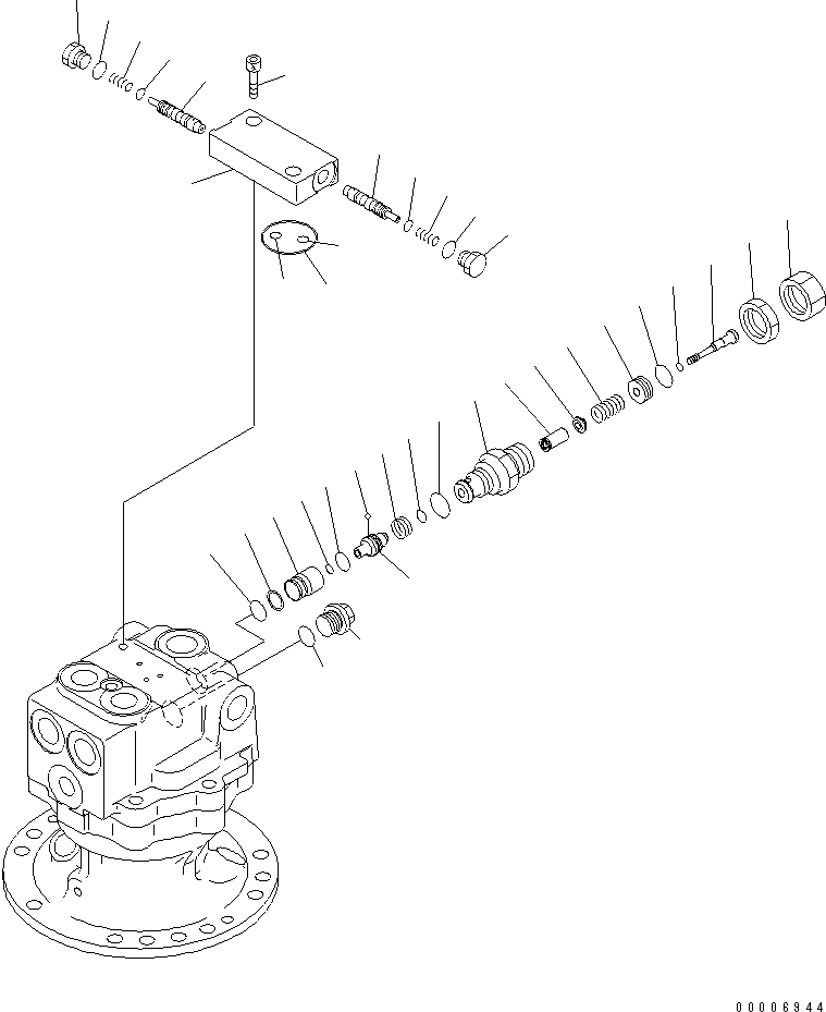 Клапан в сборе, предохранительный 702-73-04161 KOMATSU