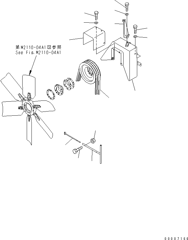 Комплект клиновых ремней 04122-22575 KOMATSU