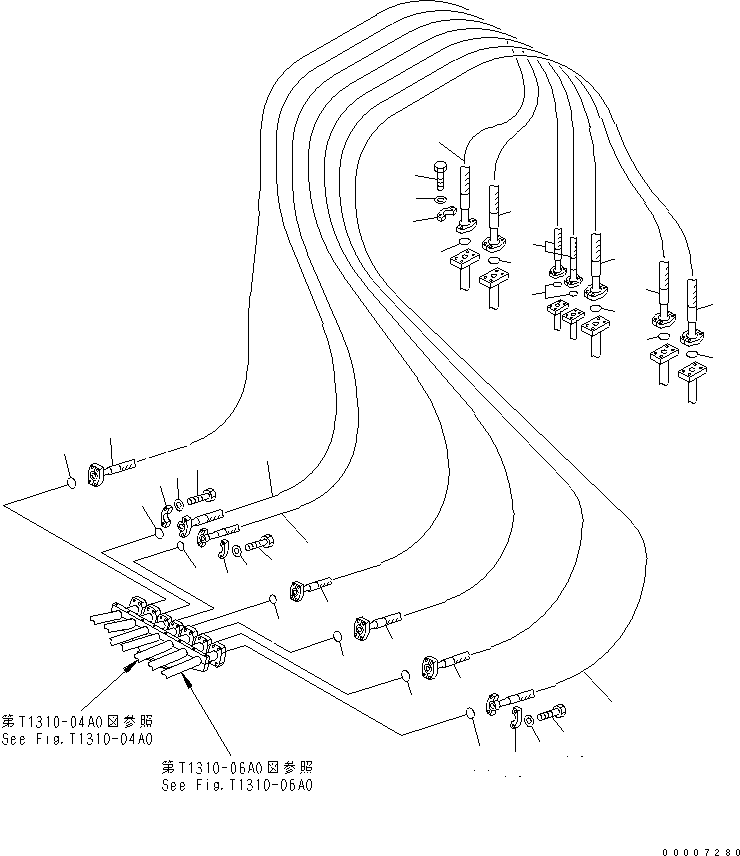 Шланг фланцевого типа 07099-01418 KOMATSU